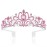 Chanaco Pink Tiara Crown - Girls\' Princess Birthday Crown, Women\'s Crystal Wedding/Halloween Headpiece