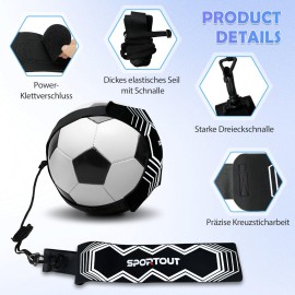 Sportout Volleyball/Soccer Training Equipment, Solo Trainer, Adjustable Waist Belt for Kids & Adults