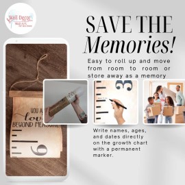 Canvas Growth Chart for Wall - Gender Neutral Kids Height Chart - Ready to Hang Nursery Decor - Wall Hanging Canvas