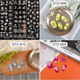 10Pcs Nail Stamp Plate Kit 6Pcs Nail Art Templates 2 Stamper 2 Scraper Animal Flower Leaf Stamper Nail Art Plates for Women Kid Art Decoration (Animal Flowers) 10Pcs Nail Stamp Plate Kit 6Pcs Nail Art Templates 2 Stamper 2 Scraper Animal Flower Leaf Stamper Nail Art Plates for Women Kid Art Decoration (Animal Flowers)