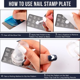 10Pcs Nail Stamp Plate Kit 6Pcs Nail Art Templates 2 Stamper 2 Scraper Animal Flower Leaf Stamper Nail Art Plates for Women Kid Art Decoration (Animal Flowers) 10Pcs Nail Stamp Plate Kit 6Pcs Nail Art Templates 2 Stamper 2 Scraper Animal Flower Leaf Stamper Nail Art Plates for Women Kid Art Decoration (Animal Flowers)