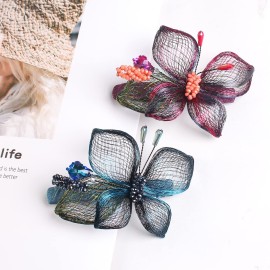 Mistofu Hair Barrettes Clips For Women - 2Pcs Copper Wire Hand-woven High-level design Barrettes Elegant Hair Accessories, Barrettes for Women Thick Hair - Gifts for Women Girls