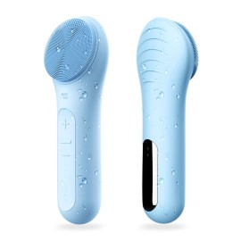 NgraCoola Electric Facial Cleansing Brush - Waterproof and Rechargeable, Exfoliates, Cleanses and Massages Skin - Light Blue NgraCoola Electric Facial Cleansing Brush - Waterproof and Rechargeable, Exfoliates, Cleanses and Massages Skin - Light Blue