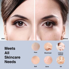 NgraCoola Electric Facial Cleansing Brush - Waterproof and Rechargeable, Exfoliates, Cleanses and Massages Skin - Light Blue