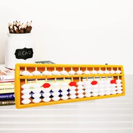 DMHMXZ AbacusSoroban, Abacus for Adults, Professional 13 Column Abacus for Math with Reset ButtonDigits and Educational Learning Tool 9.8 inch