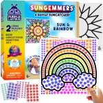 PURPLE LADYBUG SUNGEMMERS Window Gem Art Suncatcher Kits - Summer Activities for Kids, Birthday Gifts for Girls & Boys, Crafts for Ages 4-10, Fun DIY Art Kit for Kids 6-12
