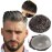 LLWear Human Hair Toupee for Men Soft Thin Skin (0.06mm) V-loop knot Hairpieces for Men 8x10 Inch Base Cap Mens Hair Replacement System mens toupee hair system 1B30(Off Black with 30% Grey Hair)