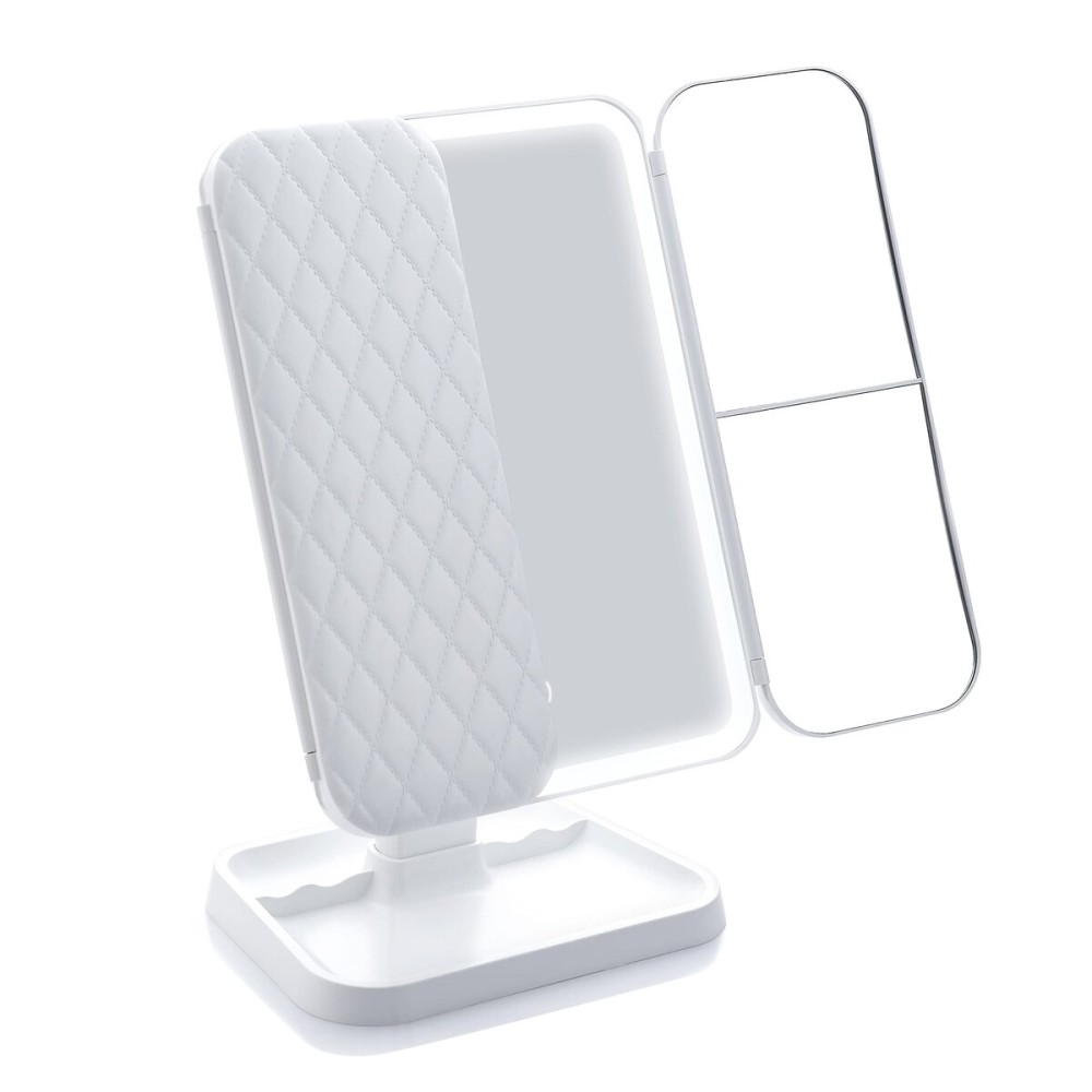 Miss Sweet Lighted Tri-fold Makeup Mirror Vanity Mirror with 1X/2X/3X Magnification (Pure White) Miss Sweet Lighted Tri-fold Makeup Mirror Vanity Mirror with 1X/2X/3X Magnification (Pure White)
