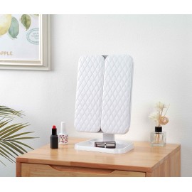 Miss Sweet Lighted Tri-fold Makeup Mirror Vanity Mirror with 1X/2X/3X Magnification (Pure White) Miss Sweet Lighted Tri-fold Makeup Mirror Vanity Mirror with 1X/2X/3X Magnification (Pure White)
