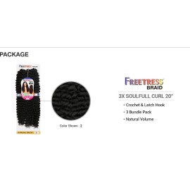 FREETRESS BRAIDS FreeTress Crochet Braids Natural Volume 3X Soulfull Curl 20\'\' (3-pack, 2)