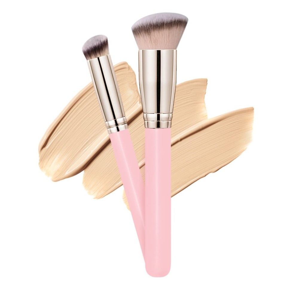 Makeup Brushes Dpolla Pro Foundation Brush and Flawless Concealer Brush Perfect for Any Look Premium Luxe Hair Contour Brush Perfect for Blending Liquid,Buffing,Cream,Sculpting,Mineral Makeup(Pink) Makeup Brushes Dpolla Pro Foundation Brush and Flawless Concealer Brush Perfect for Any Look Premium Luxe Hair Contour Brush Perfect for Blending Liquid,Buffing,Cream,Sculpting,Mineral Makeup(Pink)