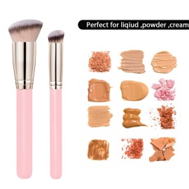 Makeup Brushes Dpolla Pro Foundation Brush and Flawless Concealer Brush Perfect for Any Look Premium Luxe Hair Contour Brush Perfect for Blending Liquid,Buffing,Cream,Sculpting,Mineral Makeup(Pink) Makeup Brushes Dpolla Pro Foundation Brush and Flawless Concealer Brush Perfect for Any Look Premium Luxe Hair Contour Brush Perfect for Blending Liquid,Buffing,Cream,Sculpting,Mineral Makeup(Pink)