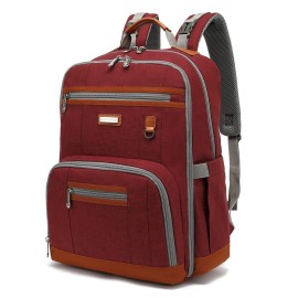 BILLITON MASHI Diaper Bag Backpack, Large Baby Nappy Bags with Portable Changing Pad for Boys and GirlsMultifunction Travel Baby Bag for Moms Dads, Shower Gifts Waterproof and StylishRed