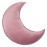 JIKAL Star Moon Shaped Pillow Soft Velvet Nursery Stuffed Throw Pillows for Kids Room Couch Reading Nook Decor (Moon, Dusty Pink)