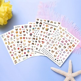 Cute Dog Nail Art Stickers, Cartoon Dog Nail Decals, 3D Puppy Self-Adhesive Sticker Design Holographic Animal Nail Art Decal Supplies for Women Girls Manicure Charms Decoration DIY Nail Sticker Cute Dog Nail Art Stickers, Cartoon Dog Nail Decals, 3D Puppy Self-Adhesive Sticker Design Holographic Animal Nail Art Decal Supplies for Women Girls Manicure Charms Decoration DIY Nail Sticker