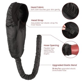 Bonnet Hooded Hair Dryer Attachment, Segbeauty Extra Large Adjustable Deep Conditioning Cap, Upgraded Drying Heat Cap with Elastic Strap for Natural Curly Textured Hair Care, Fast Drying, Styling Bonnet Hooded Hair Dryer Attachment, Segbeauty Extra Large Adjustable Deep Conditioning Cap, Upgraded Drying Heat Cap with Elastic Strap for Natural Curly Textured Hair Care, Fast Drying, Styling