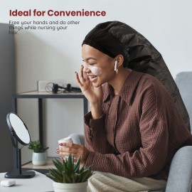 Bonnet Hooded Hair Dryer Attachment, Segbeauty Extra Large Adjustable Deep Conditioning Cap, Upgraded Drying Heat Cap with Elastic Strap for Natural Curly Textured Hair Care, Fast Drying, Styling Bonnet Hooded Hair Dryer Attachment, Segbeauty Extra Large Adjustable Deep Conditioning Cap, Upgraded Drying Heat Cap with Elastic Strap for Natural Curly Textured Hair Care, Fast Drying, Styling