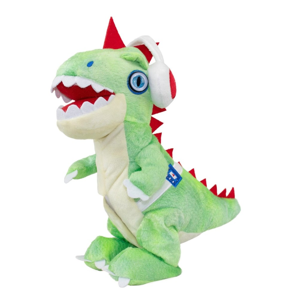 Eolo Party Pets Kids DJ-Rex The Electronic T-Rex DJ Plush Toy, Motorized Full Body Movement, Dancing, Head & Tail Sensors, Dino Roaring, 3 Hit Songs, DJ Sound Effects, Ages 4+