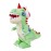 Eolo Party Pets Kids DJ-Rex The Electronic T-Rex DJ Plush Toy, Motorized Full Body Movement, Dancing, Head & Tail Sensors, Dino Roaring, 3 Hit Songs, DJ Sound Effects, Ages 4+