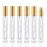 KOIBITO 10ml Glass Perfume Spray Bottle for Men & Women. Refillable Glass Atomizer with Aluminum Cap&Pump. Portable Fragrance Bottle for Perfume, Cologne, Moisturizing (6PCS, Gold)