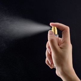 KOIBITO 10ml Glass Perfume Spray Bottle for Men & Women. Refillable Glass Atomizer with Aluminum Cap&Pump. Portable Fragrance Bottle for Perfume, Cologne, Moisturizing (6PCS, Gold)