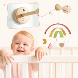 Wooden Crib Mobile Arm | Baby Mobile Hanger | Wooden Mount Wall Holder | Nursery Decor for Sturdy Mobile for Newborn Boys and Girls
