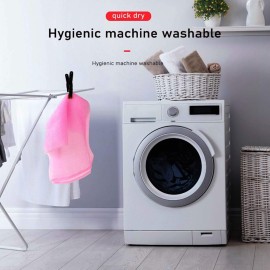 ARCH&M Exfoliating Washcloth Body Scrubber Back Scrubber for Shower Japanese Beauty Washcloth Bath Wash Cloth Korean Exfoliation Luffah Towel Net Sponge Loofah Body Scrub 3 Pack (Blue x 3)