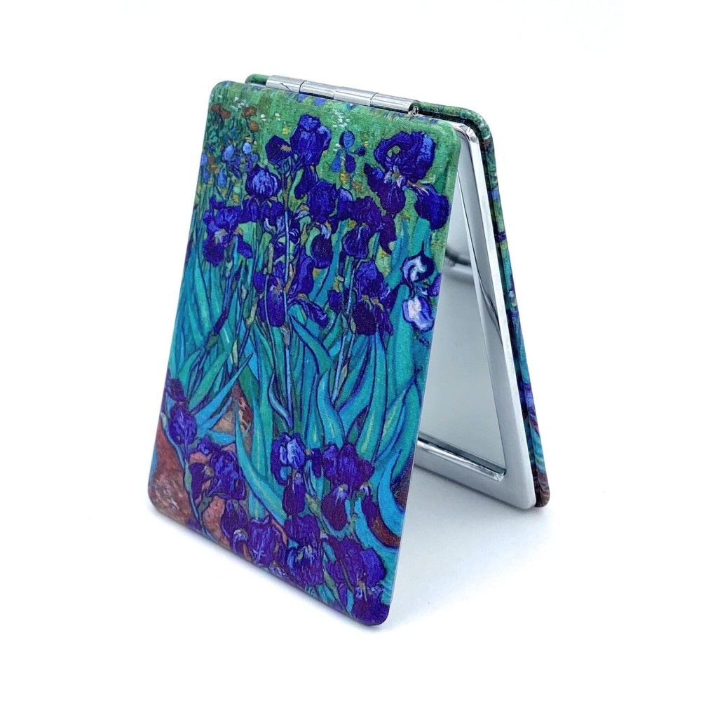 Aeisage Art Decor Rectangular Mirror, Foldable, Portable, Magnifying, 3.46 x 2.46 x 0.4 Inches, Van Gogh