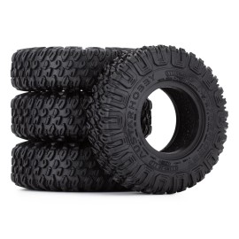 WONFAST 4Pcs 85mm RC Tires 1.55 Soft Rubber Terrain Wheel Tires Set Compatible with 1/10 RC Crawler Car Axial AX90069 D90 TF2 Tamiya CC01 LC70 MST JIMNY