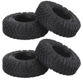 WONFAST 4Pcs 85mm RC Tires 1.55 Soft Rubber Terrain Wheel Tires Set Compatible with 1/10 RC Crawler Car Axial AX90069 D90 TF2 Tamiya CC01 LC70 MST JIMNY