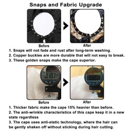 Barber Cape for Men Haircut Cape with Snap Closures Professional Salon Cutting Cape Large Waterproof Hairdressing Cape Gown Apron for Hairstylist- 63 56(CLASSICAL PATTERN)