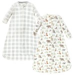 Hudson Baby Unisex Baby Cotton Long-Sleeve Wearable Sleeping Bag, Sack, Blanket, Forest Animals, 18-24 Months