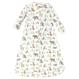 Hudson Baby Unisex Baby Cotton Long-Sleeve Wearable Sleeping Bag, Sack, Blanket, Forest Animals, 18-24 Months