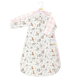 Hudson Baby Unisex Baby Cotton Long-Sleeve Wearable Sleeping Bag, Sack, Blanket, Enchanted Forest, 0-3 Months