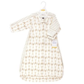 Hudson Baby Unisex Baby Cotton Long-Sleeve Wearable Sleeping Bag, Sack, Blanket, Neutral Giraffe, 12-18 Months