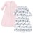 Hudson Baby Unisex Baby Cotton Long-Sleeve Wearable Sleeping Bag, Sack, Blanket, Pink Safari, 18-24 Months