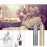 BRILIFLED Travel Atomizer Mini Refillable Empty Spray Perfume Bottle 5ml Grey & Gold Portable TSA Scent Pump Case Take It By Air w/o Leaking for Men and Women