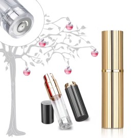 BRILIFLED Travel Atomizer Mini Refillable Empty Spray Perfume Bottle 5ml Grey & Gold Portable TSA Scent Pump Case Take It By Air w/o Leaking for Men and Women BRILIFLED Travel Atomizer Mini Refillable Empty Spray Perfume Bottle 5ml Grey & Gold Portable TSA Scent Pump Case Take It By Air w/o Leaking for Men and Women