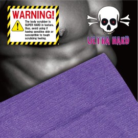 Extra Rough, Exfoliating Washcloth [Made in Japan] Exfoliating Towel Special Texture Makes Fluffy Foam Lather, Back Scrubber, Dead Skin Cell Remover [Loofah for Women and Men] (Purple)