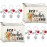 Sureio 12 PCS Teacher Appreciation Gift Set 6 Teacher Kit Makeup Cosmetic Bags and 6 Keychains Valentines Graduation Gifts