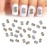 SILPECWEE 30pcs Dollar Sign Nail Charms Gold Silver Nail Jewels 3d Nail Art Charms Money Design Nail Rhinestone And Charms Nail Studs Nail Decoration Kit