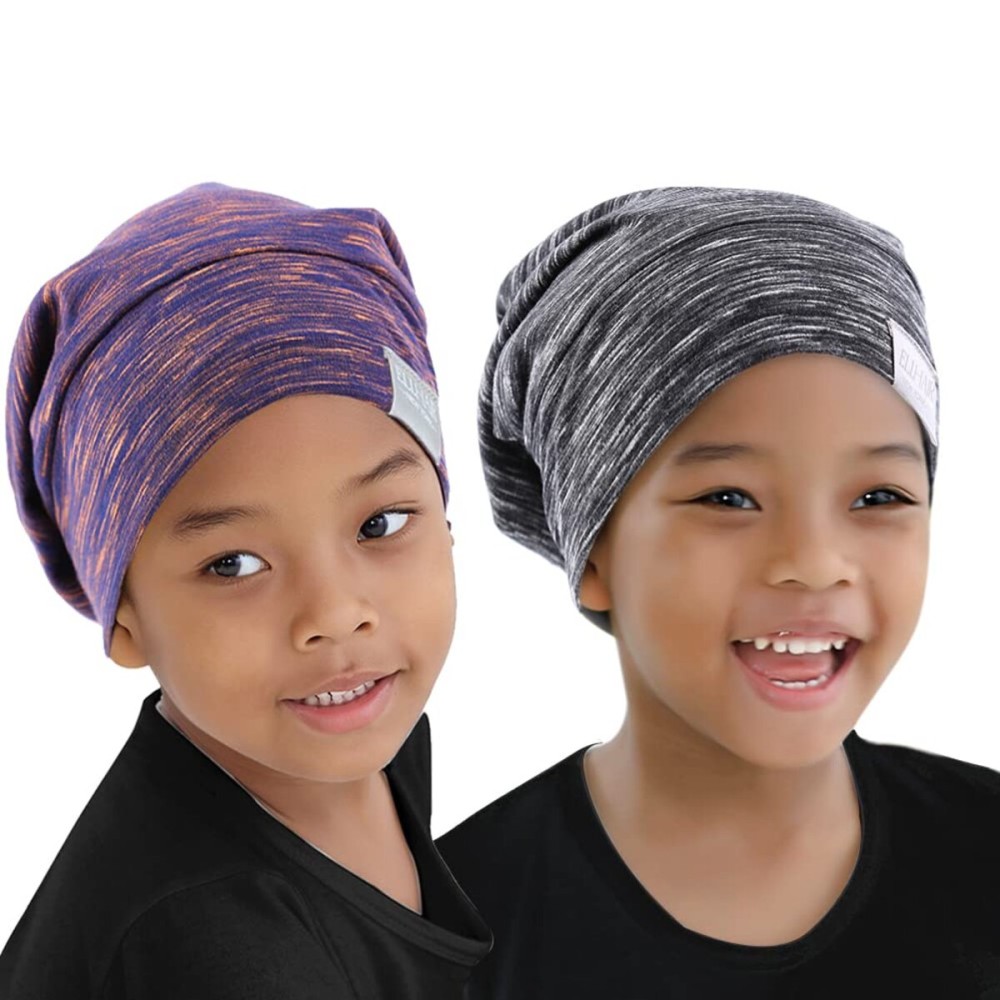 ELIHAIR 2pc Kids Sleep Bonnet Hats for Night Sleeping Cap Silky Lined Satin Bonnet with Adjustable Elastic Band for Teens Toddler Child Natural Curly Frizzy Hair Cover(Rose Violet and Grey Pale) ELIHAIR 2pc Kids Sleep Bonnet Hats for Night Sleeping Cap Silky Lined Satin Bonnet with Adjustable Elastic Band for Teens Toddler Child Natural Curly Frizzy Hair Cover(Rose Violet and Grey Pale)