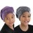ELIHAIR 2pc Kids Sleep Bonnet Hats for Night Sleeping Cap Silky Lined Satin Bonnet with Adjustable Elastic Band for Teens Toddler Child Natural Curly Frizzy Hair Cover(Rose Violet and Grey Pale)