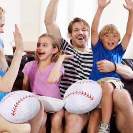 Jetec 2 Pcs Baseball Pillow Fluffy Soft Throw Cute Baseball Shaped Sports Decoration Round Plush Sport Theme Cushion Stuffed Pillow for Bedroom Decoration