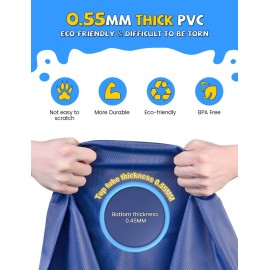 VISTOP Non-Slip Splash Pad for Kids and Dog, Thicken Sprinkler Pool Summer Outdoor Water Toys - Fun Backyard Fountain Play Mat for Baby Girls Boys Children or Pet Dog (77 inch, Blue&Blue) VISTOP Non-Slip Splash Pad for Kids and Dog, Thicken Sprinkler Pool Summer Outdoor Water Toys - Fun Backyard Fountain Play Mat for Baby Girls Boys Children or Pet Dog (77 inch, Blue&Blue)