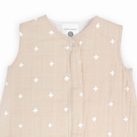 Little Unicorn - Taupe Cross Cotton Muslin Sleep Bag | 100% Cotton | Super Soft and Lightweight | Baby | Size X-Large: 18-24 Months | Machine Washable | 1.1 TOG