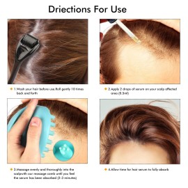 KIRUBRET Hair Growth Kit, Biotin Hair Growth Oil Serum, Hair Scalp Massager Helps absorb Hair Growth Oil Serum