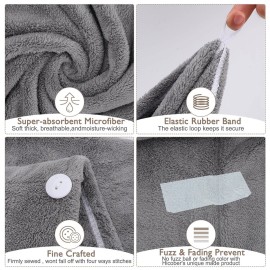 BEoffer Microfiber Hair Towel, 3 Packs Hair Towels for Women, Men,Kids, Quick Dry Hair Wrap Towels for Curly,Long, Curly Hair Anti Frizz (Gray) BEoffer Microfiber Hair Towel, 3 Packs Hair Towels for Women, Men,Kids, Quick Dry Hair Wrap Towels for Curly,Long, Curly Hair Anti Frizz (Gray)