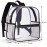 ZJIE Clear Mini Backpack 12x12x6 Stadium Approved Clear Backpacks Transparent Backpack for Stadium, Sporting Event, Music Festival and Concerts (Black)