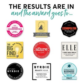 Replacement Discs for Bellasonic 4-in-1 Rechargeable Electric Nail File Set with Unique Oscillating Head - 4 Buffing Discs (Gray) & 4 Smoothing Discs (White)